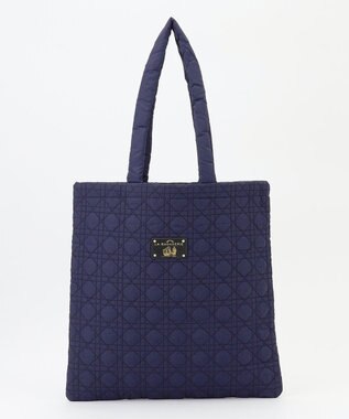 LA BAGAGERIE バイカラー　キルティングビッグトート ネイビー