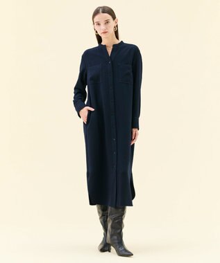 BEIGE， 【WEB限定・洗える】DUPONT / ベルト付き3WAYワンピース Navy