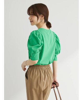 Green Parks ・ＳＵＧＡＲ　ＳＰＯＯＮ　ギャザーパフＴシャツ Green