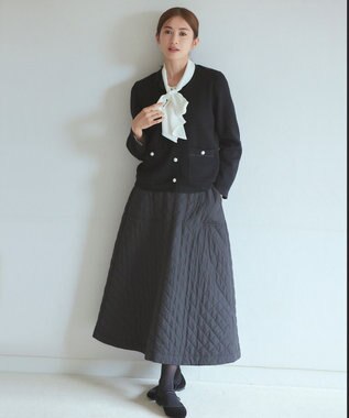 23区 【CLASSY.1月号掲載】ウールブレンド カーディガン ブラック系