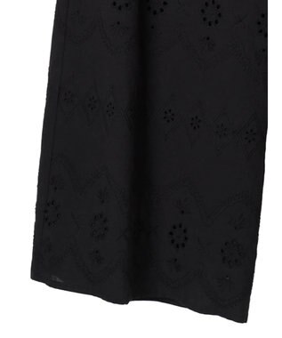 Green Parks ■ＥＳＣＡＲ　ローン刺繍フレアパンツ Black