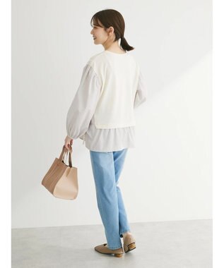 Green Parks 脇リボンドッキングプルオーバー Ecru