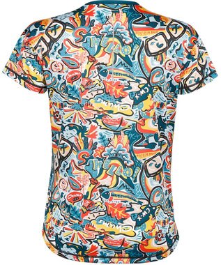 CW-X 【WOMEN】 CW-X 【CHUMS (チャムス)コラボ】 レディーストップス 薄軽ランニングシャツ 吸汗速乾(本体) UVカット率90％以上(本体) 3分袖 半袖 レディース LNY510 /ワコール ターコイズ