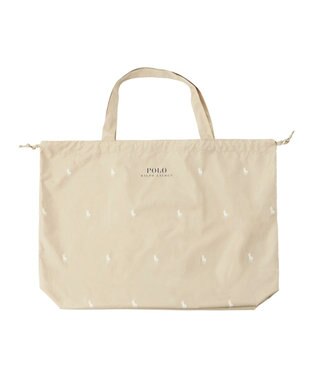 MOONBAT POLO RALPH LAUREN ポケッタブルレインバッグ ポロポニーカラードット ベージュ