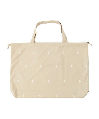 MOONBAT POLO RALPH LAUREN ポケッタブルレインバッグ ポロポニーカラードット ベージュ