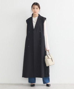 earth music&ecology サイドレースジレンチ Black