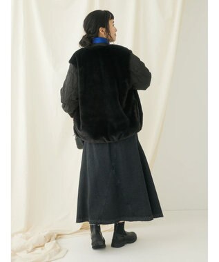 CRAFT STANDARD BOUTIQUE リバーシブルファーブルゾン Black