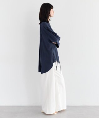 YECCA VECCA ストリングデザインシャツ Navy