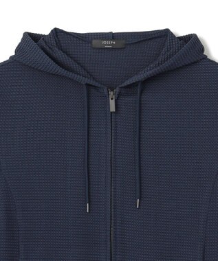 JOSEPH HOMME 新色追加【オリジナル素材/シワになりにくい】ライトタックジャージー ジップアップパーカー ネイビー系