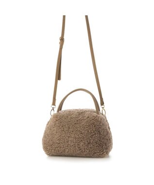 UNBILLION カシュカシュ cachecache / ボアボックスミニトートバッグ ブラウン