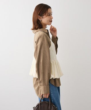 Green Parks 表面感ベロアバルーンキャミビスチェ Ivory