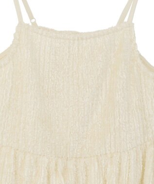 Green Parks 表面感ベロアバルーンキャミビスチェ Ivory