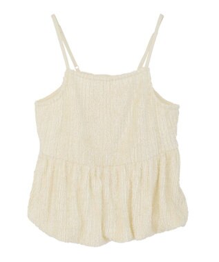 Green Parks 表面感ベロアバルーンキャミビスチェ Ivory