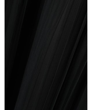 earth music&ecology レースチュールプリーツワンピース Black