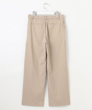 J.PRESS LADIES L 【洗える】リネンストレッチ ワイド パンツ ベージュ系