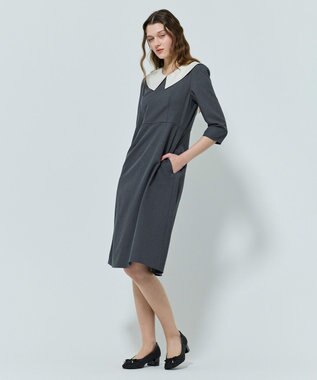 TOCCA 【八木アリサさん着用】【00サイズあり・消臭】FLYING SAUCER 七分丈ドレス グレー系