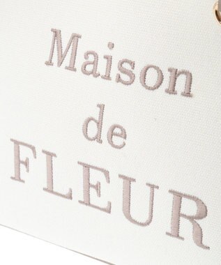 Maison de FLEUR EC限定ロゴ刺繍キャンバス2Wayバッグ Brown