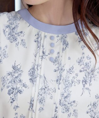 Tiaclasse L 【洗える】トワルドジュイ配色ワンピース アイボリー