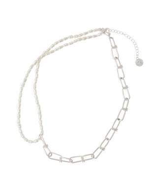 Green Parks デザインチェーンアシメネックレス