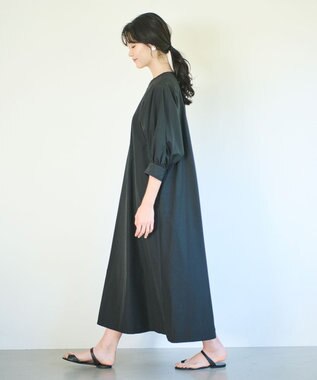 #Newans 【ANSWER for Co-Creation】ジップデザインパフスリーブワンピース ブラック系