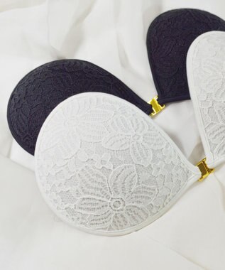 BRADELIS New York 【NuBra / ボリュームアップ】パテッドヌーブラ ロゼ シャルム 蒸れにくい バックレス コレクション デザインヌーブラ 正規品 ブラック