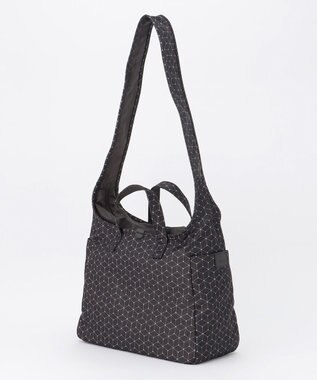 Y'SACCS キュービック×ポイントドット　2WAYトート＆ショルダー　Mサイズ ブラック