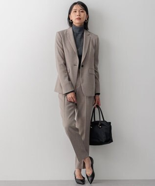 23区 【Oggi1月号/CLASSY.11月号掲載】ウーステッドウール リブタートルネック ニット グレー系