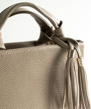 Atelier nuu 日本製 タッセルレザー loop ミニボストン グレージュ