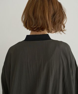 YECCA VECCA 【UVカット/接触冷感/遮熱】COOL5分袖MA-1 Charcoal Gray