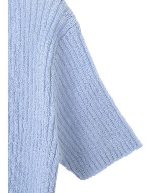 earth music&ecology バイカラーＶネックカーディガン Light Blue