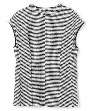 uncrave ギンガムチェック ジレブラウス ブラック×ホワイト