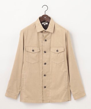 JOSEPH ABBOUD ナチュラルダイスウェード シャツアウター ベージュ系