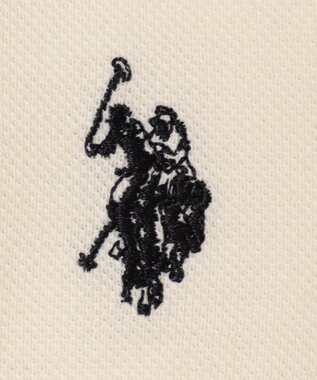 WEGO 【ユニセックス着用ITEM/SMLサイズ展開】別注USPOLOラインポロシャツ ホワイトアイボリー