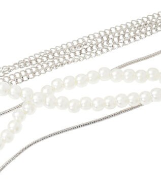 YECCA VECCA パールチェーンショートネックレス Silver