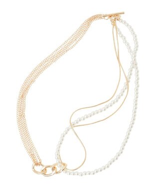 YECCA VECCA パールチェーンショートネックレス Silver