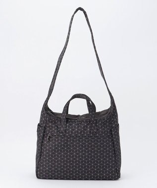 Y'SACCS キュービック×ポイントドット　2WAYトート＆ショルダー　Mサイズ ブラック