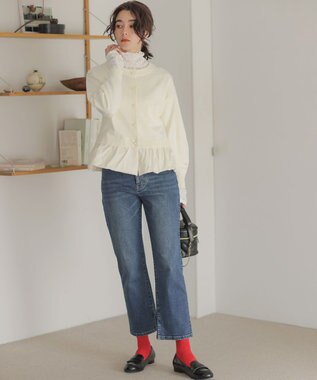 組曲 ミッドデニム パンツ ユーズドブルー系