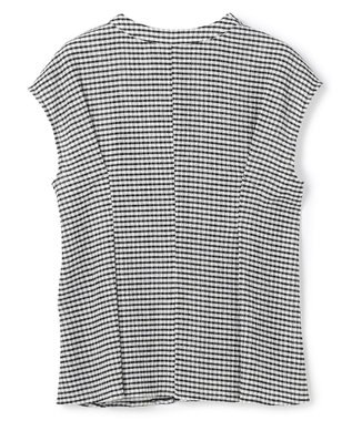 uncrave ギンガムチェック ジレブラウス ブラック×ホワイト