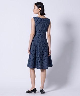 TOCCA 【洗える】PEACOCK TAIL LACE ドレス ネイビー系7