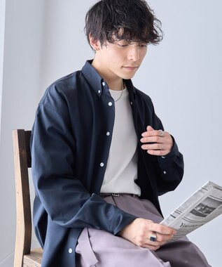 WEGO イージーケアオックスフォードシャツ ブラック