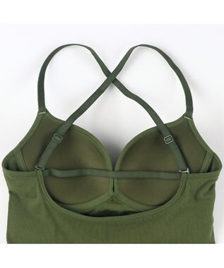 WACOAL 【GOCOCi ゴコチ】 カップ付きインナー ぴったりフィット ズレにくい 洗濯機洗い可能(ネット使用) ブラキャミソール ブラトップ レディース ノンワイヤー UGG122 /ワコール グリーン