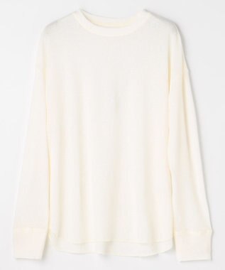 ANY L シアーワッフルロングスリーブTシャツ エクリュ