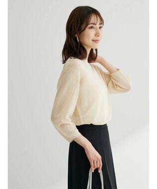 Green Parks ＳＥＴ２点　ラメすかしニット＋キャミソール Off White