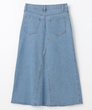 ANY 【洗濯機可能/ストレッチ】フロントスリットデニムスカート ライトインディゴ