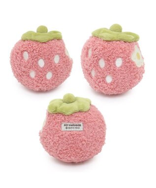 PET PARADISE ペットパラダイス ふわころトイ 《いちご  ピンク》 小型犬  ピンク