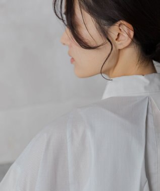 POLS MINIストライプ チュニック ライトグレイ