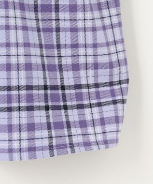 ANY KIDS ドッキングチェックワンピース ラベンダー