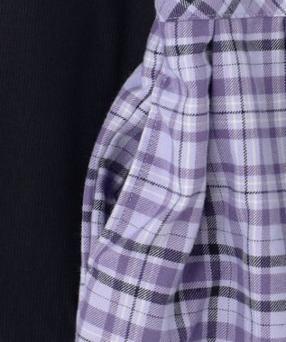 ANY KIDS ドッキングチェックワンピース ラベンダー