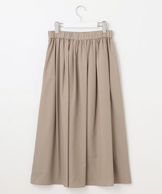 自由区 【洗える】ランダムタック スカート ダークサンド