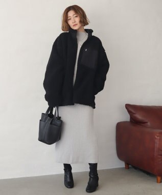 WEGO 【2025年秋冬新作アイテム/ユニセックス着用ITEM/SMLサイズ展開】ボアブルゾン ブラック